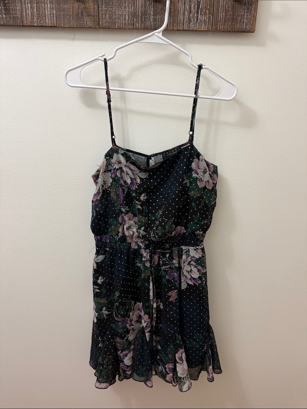Trixxi Black Floral Print Dress